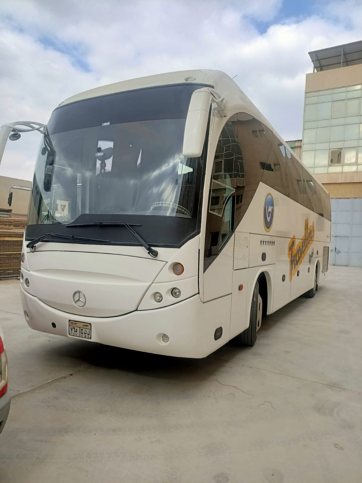 Available for rent, a luxurious Mercedes bus with a capacity of 50 passengers, suitable for group 